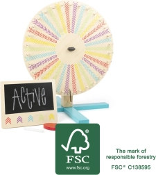 ruota della fortuna in legno con lavagna SMALL FOOT Active