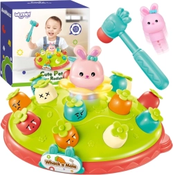 Woopie gioco interattivo colpisci la talpa – divertimento educativo con martelletto e carotine