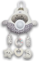 Giocattolo pendente in peluche ippopotamo con luce e musica