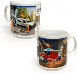 Tazza in porcellana BRUDER con motivi di giocattoli