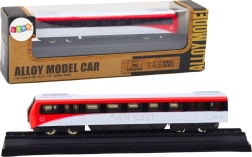 Modello di treno da collezione rosso‑bianco 1:48 in metallo