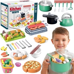 Set da cucina Woopie per cucinare e tagliare 108 pezzi verde