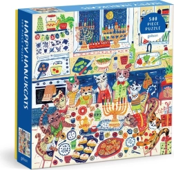 Puzzle quadrato Happy Hanukcats 500 pezzi
