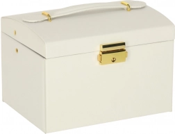 Portagioie con cassetti e specchio, bianco