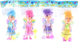 Bambola fata con ali arcobaleno e accessori