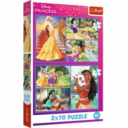 Puzzle 2x70 Disney Principesse Giorni Favolosi