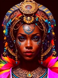 Pittura a Diamante Africana III 30x40 cm