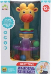 Trottola con palline Giraffa – giocattolo interattivo rotante per neonati 12m+