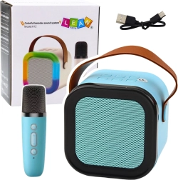 Altoparlante karaoke wireless con microfono K12 RGB Bluetooth blu