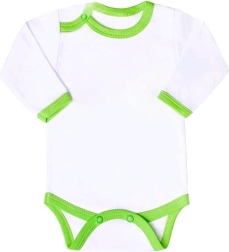 Body neonato New Baby con bordo verde