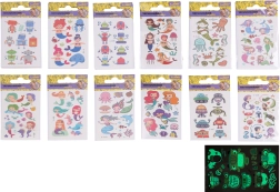 Tatuaggi adesivi che si illuminano al buio – mix 10,5 × 6 cm