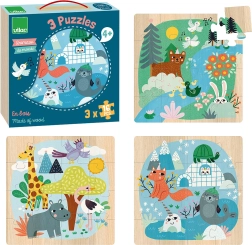Puzzle in legno Animali del mondo