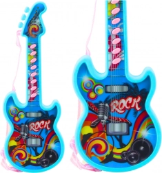 Chitarra elettrica per bambini con melodie, scala e solmizzazione, blu