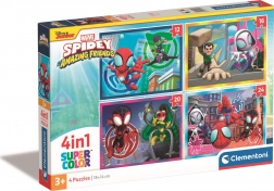CLEMENTONI Puzzle Spidey e i suoi fantastici amici 4 in 1 (12+16+20+24 pezzi)