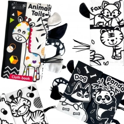 woopie baby libro sensoriale in tessuto a contrasto per neonati