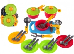 Set di stoviglie per bambini con tagliere, plastica
