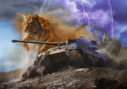 Puzzle TREFL Premium Plus World of Tanks: Tiger II 1000 pezzi