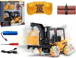 Carrello elevatore RC con rotazione a 360° e ruote luminose