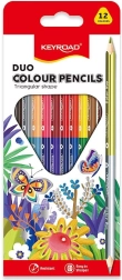 Pastelli Keyroad duo triangolari, doppi, 12 colori