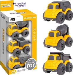 Woopie veicoli da cantiere 3in1 – betoniera, ribaltabile e camion della spazzatura