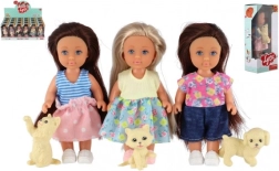 Bambola con animaletto 12 cm in scatola, 3 varianti