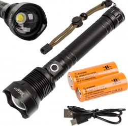 Torcia tattica militare Bailong XHP90 con Power Zoom
