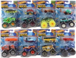 Monster Trucks Hot Wheels in scala 1:64 con modellino