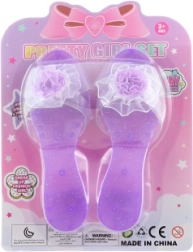Stivaletti in plastica viola con fiore - 1 pezzo