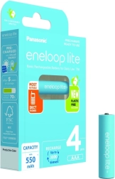 Batterie ricaricabili Eneloop lite AAA 550 mAh confezione da 4