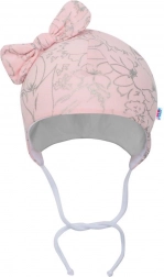 Cappellino neonato in cotone con fiocchetto NEW BABY NUNU rosa