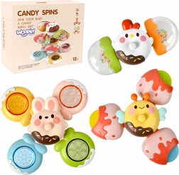 WOOPIE giocattoli sensoriali per bambini spinner con forme intercambiabili ape, pulcino, coniglio set di 3 pezzi