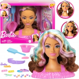 Testa Barbie per acconciare e stilizzare con accessori, 20 pezzi