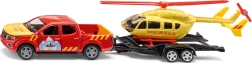 Siku Super servizio di soccorso alpino Nissan Navara con elicottero