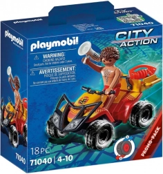 Playmobil City Action – quad di salvataggio con personaggio e motore pull-back