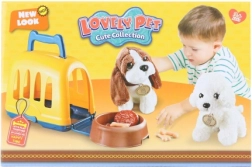 Cagnolino di peluche con trasportino e accessori