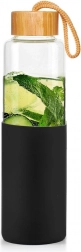 Bottiglia d’acqua in vetro con rivestimento in silicone 600 ml