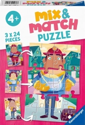 Puzzle Mix & Match: i miei mestieri preferiti 3×24 pezzi