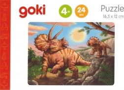 GOKI Puzzle in legno Dinosauri: Triceratopo 24 pezzi