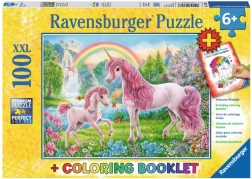Puzzle Unicorni Magici XXL 100 pezzi + libro da colorare RAVENSBURGER