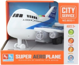 Grande aereo a batteria con luci e suoni