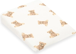 Copricuscino in mussola per cuscino bambino – cuneo NEW BABY Standard 30×37 cm, motivo orsetto