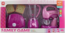 Set da cucina per bambini – tostapane rosa, frullatore e sbattitore