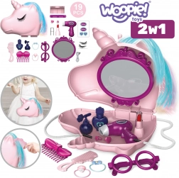 toeletta per bambini 2-in-1 salone di bellezza in borsetta unicorno WOOPIE
