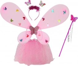 Costume da fata Farfalla Travestimento ali rosa