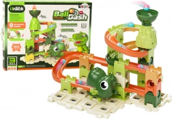 Set da costruzione pista per biglie dinosauri, 9 livelli, 60 pezzi