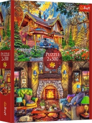 Puzzle Trefl Gita in montagna 2×500 pezzi