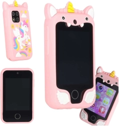 Smartphone touch per bambini con fotocamera e microSD da 8GB – unicorno rosa