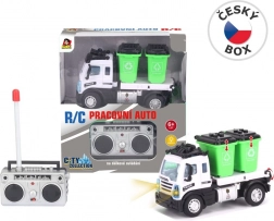 Camion dei rifiuti a radiocomando con contenitori
