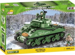 Set di costruzione carro armato COBI Sherman M4A3E2 Jumbo Cobra King (720 pezzi)