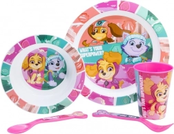 Set per la pappa 5 in 1 per bambini PAW PATROL rosa